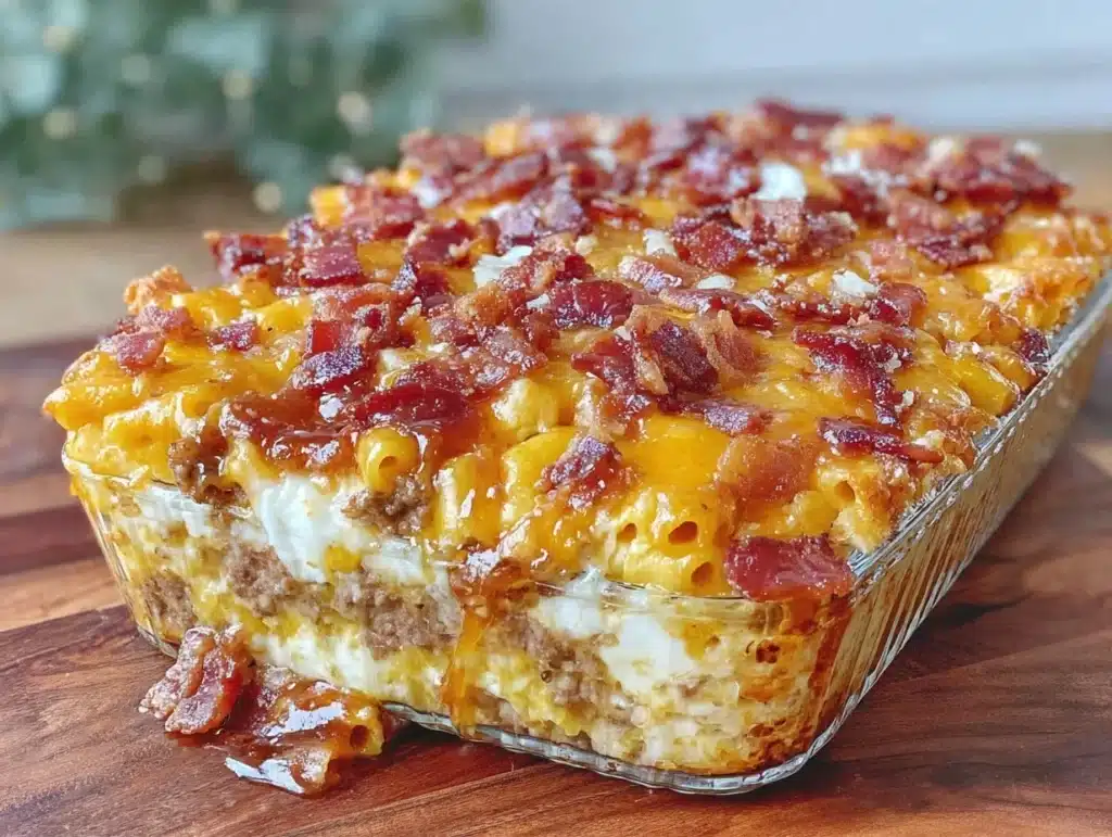 BBQ Bacon Cheeseburger Casserole - featured image