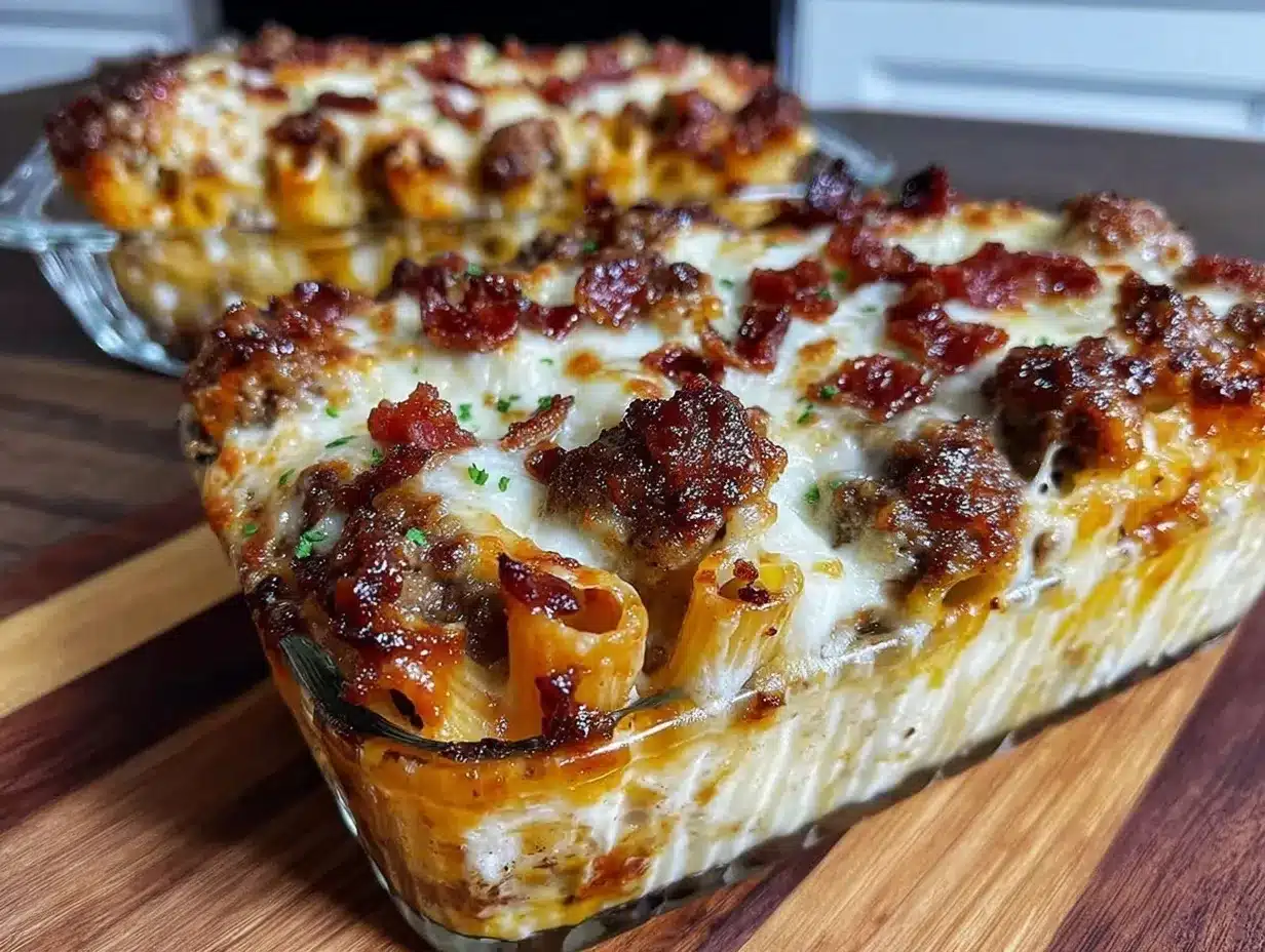 BBQ Bacon Cheeseburger Casserole preparation steps