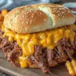 beef and cheddar sandwich - featured image