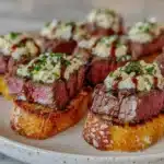 Beef Tenderloin Gorgonzola Crostini - featured image