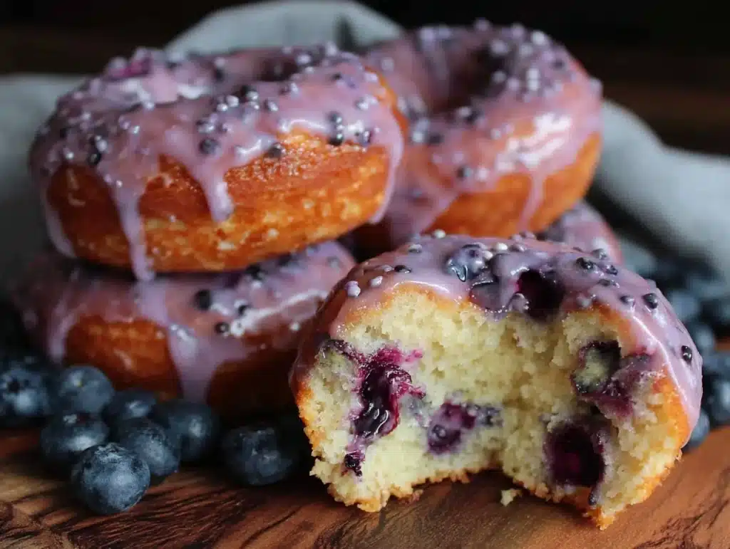 blueberry cake donuts - featured image