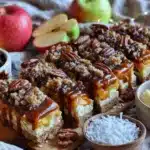 caramel apple bars - featured image