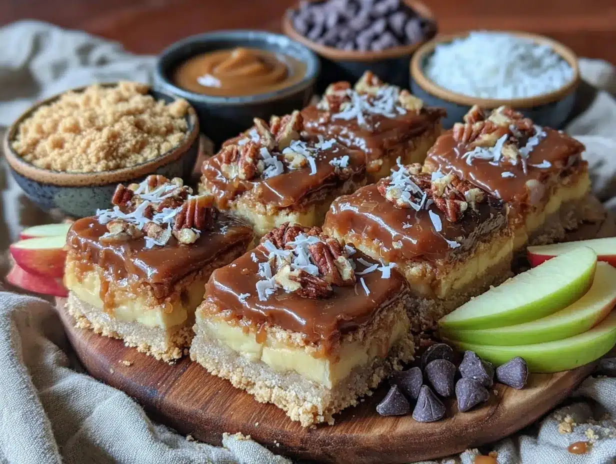 caramel apple bars preparation steps