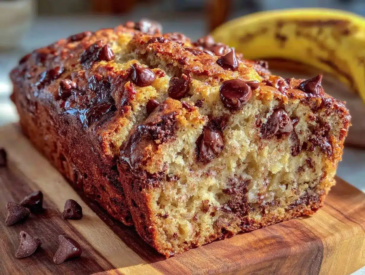 chocolate chip banana bread preparation steps