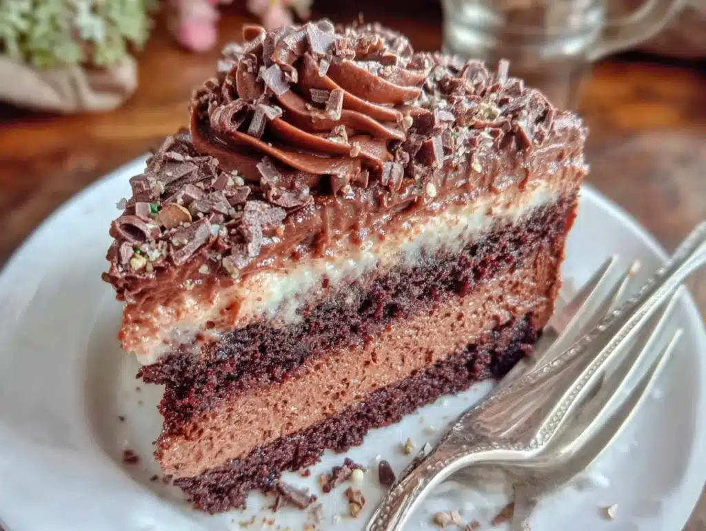 chocolate mousse cake - featured image