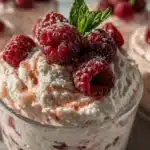 creamy cottage cheese raspberry mousse - featured image