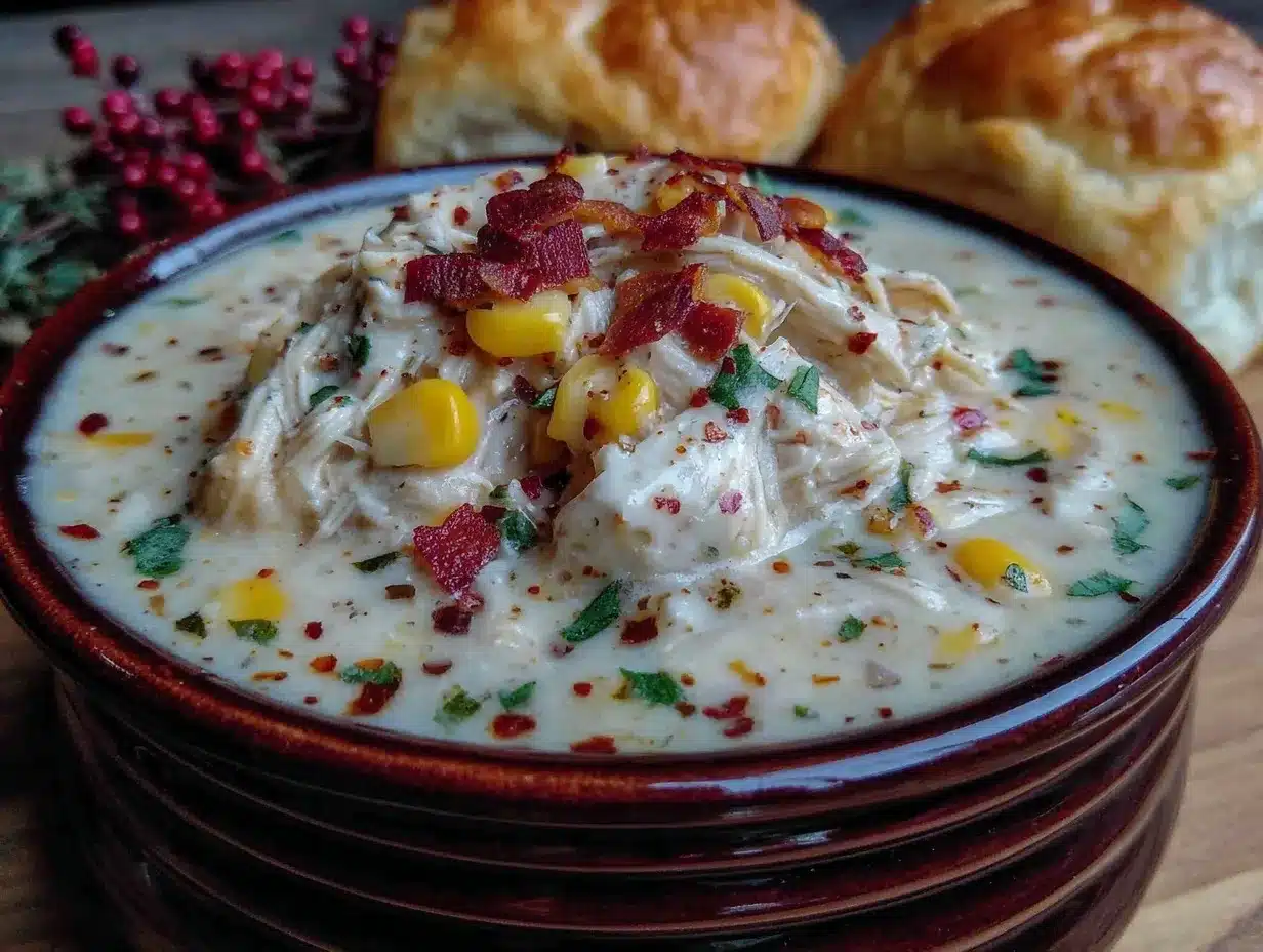 creamy crockpot chicken corn chowder preparation steps