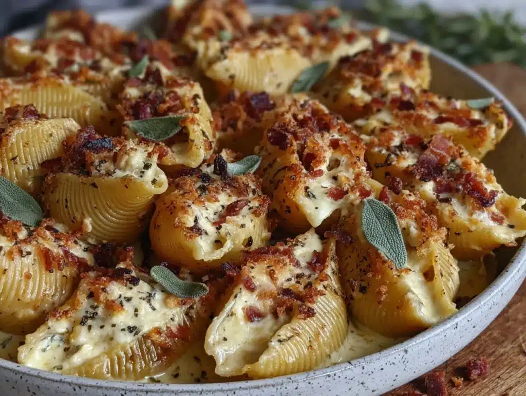 Creamy Pumpkin Gouda Stuffed Shells - featured image