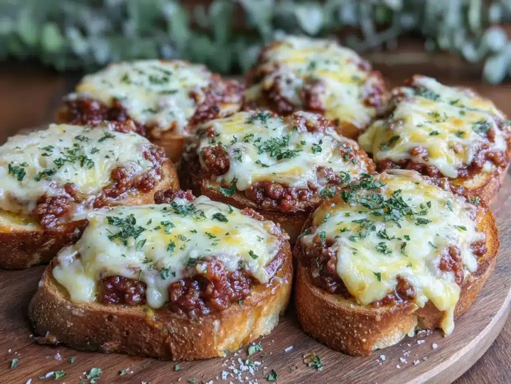 garlic bread sloppy joe melts - featured image