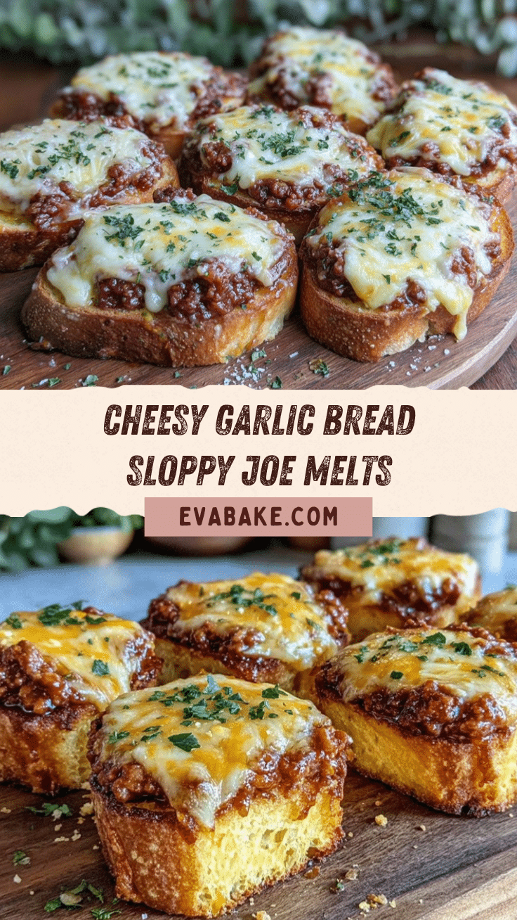 garlic bread sloppy joe melts recipe