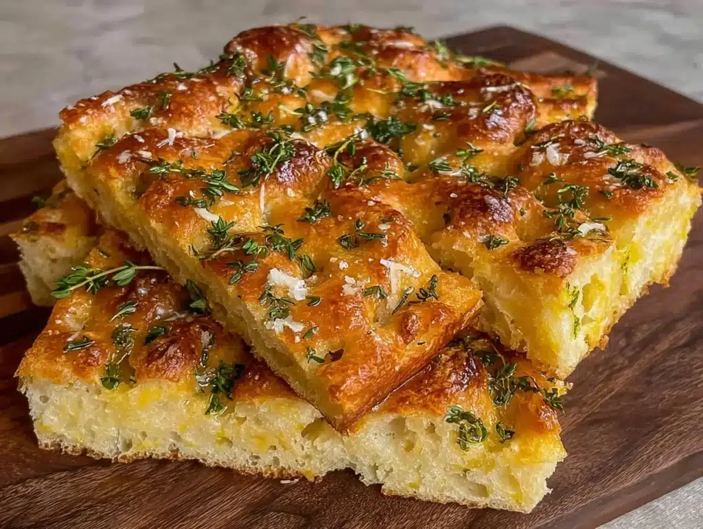 garlic parmesan focaccia - featured image