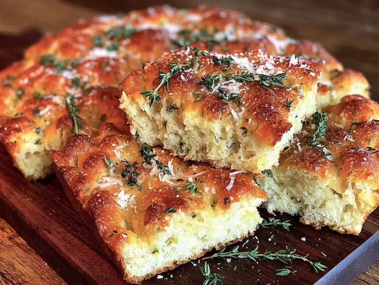 garlic parmesan focaccia preparation steps