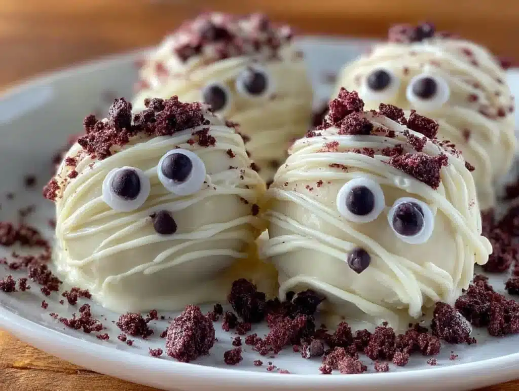 Ghost and Mummy Oreo Balls - featured image