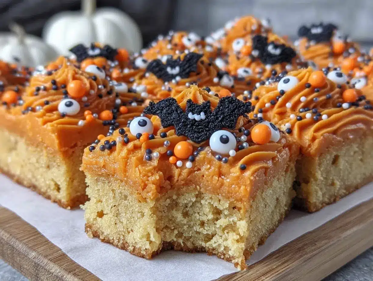 Halloween Sugar Cookie Bars preparation steps