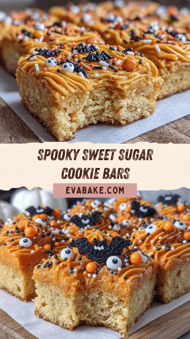 Halloween Sugar Cookie Bars recipe