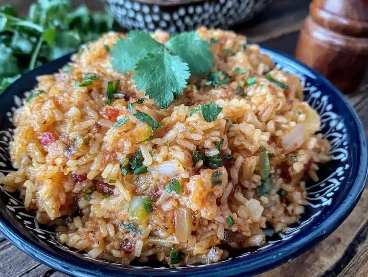 Mexican rice recipe preparation steps