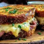 roast beef and cheddar melt sandwich - featured image