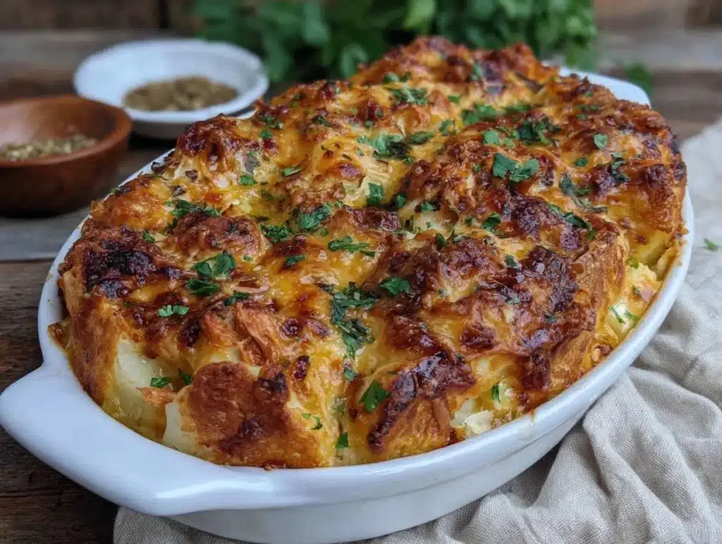 rotisserie chicken casserole - featured image