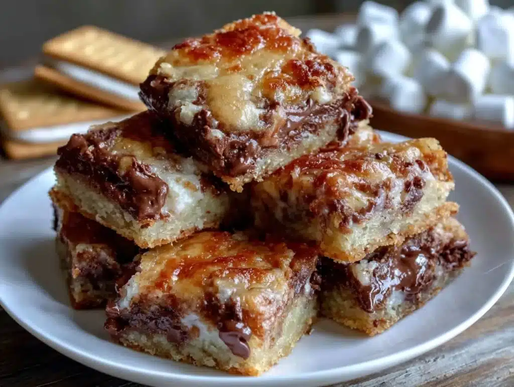 smores cookie bars - featured image