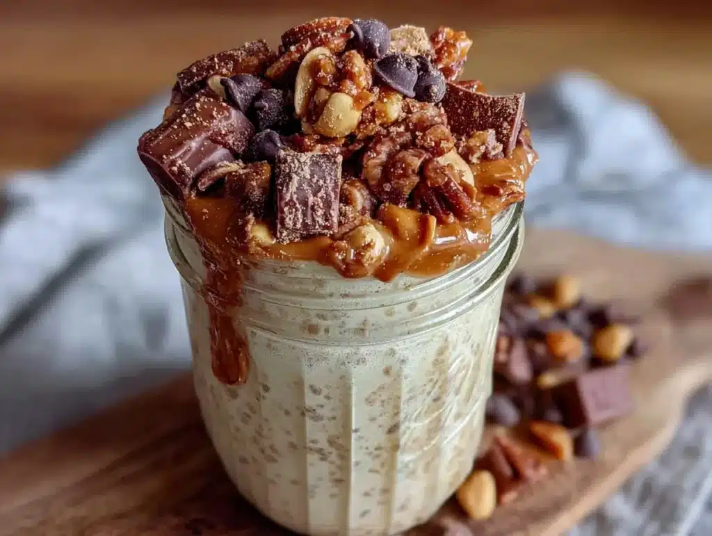 Snickers Overnight Oats - featured image