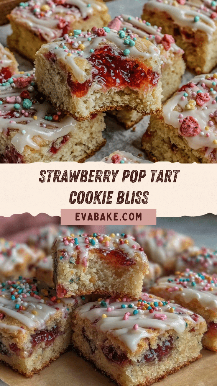 strawberry pop tart cookie bars recipe