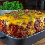 bacon cheeseburger meatloaf - featured image