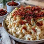 bacon ranch mac and cheese - featured image