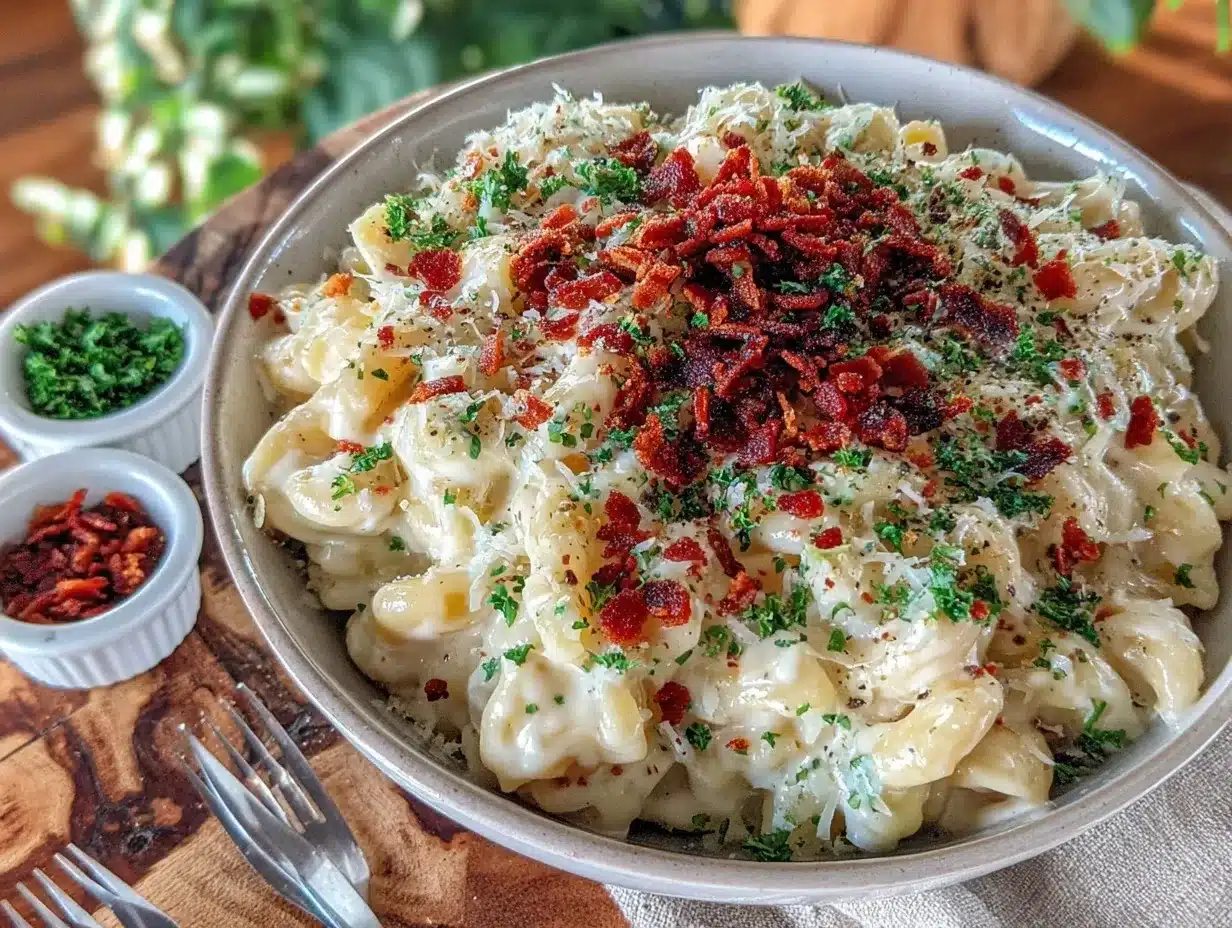 bacon ranch mac and cheese preparation steps