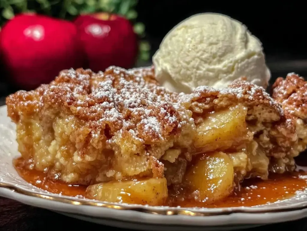 baked apple cobbler - featured image