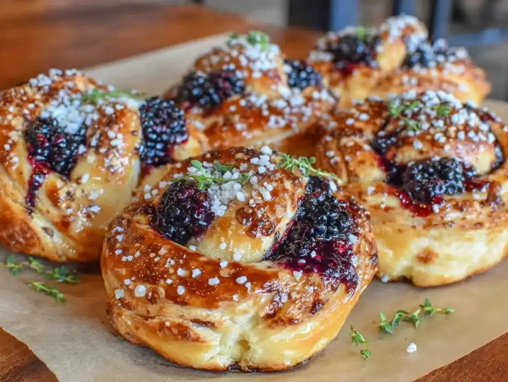 blackberry goat cheese twists - featured image
