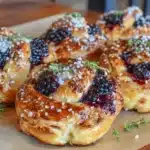 blackberry goat cheese twists - featured image