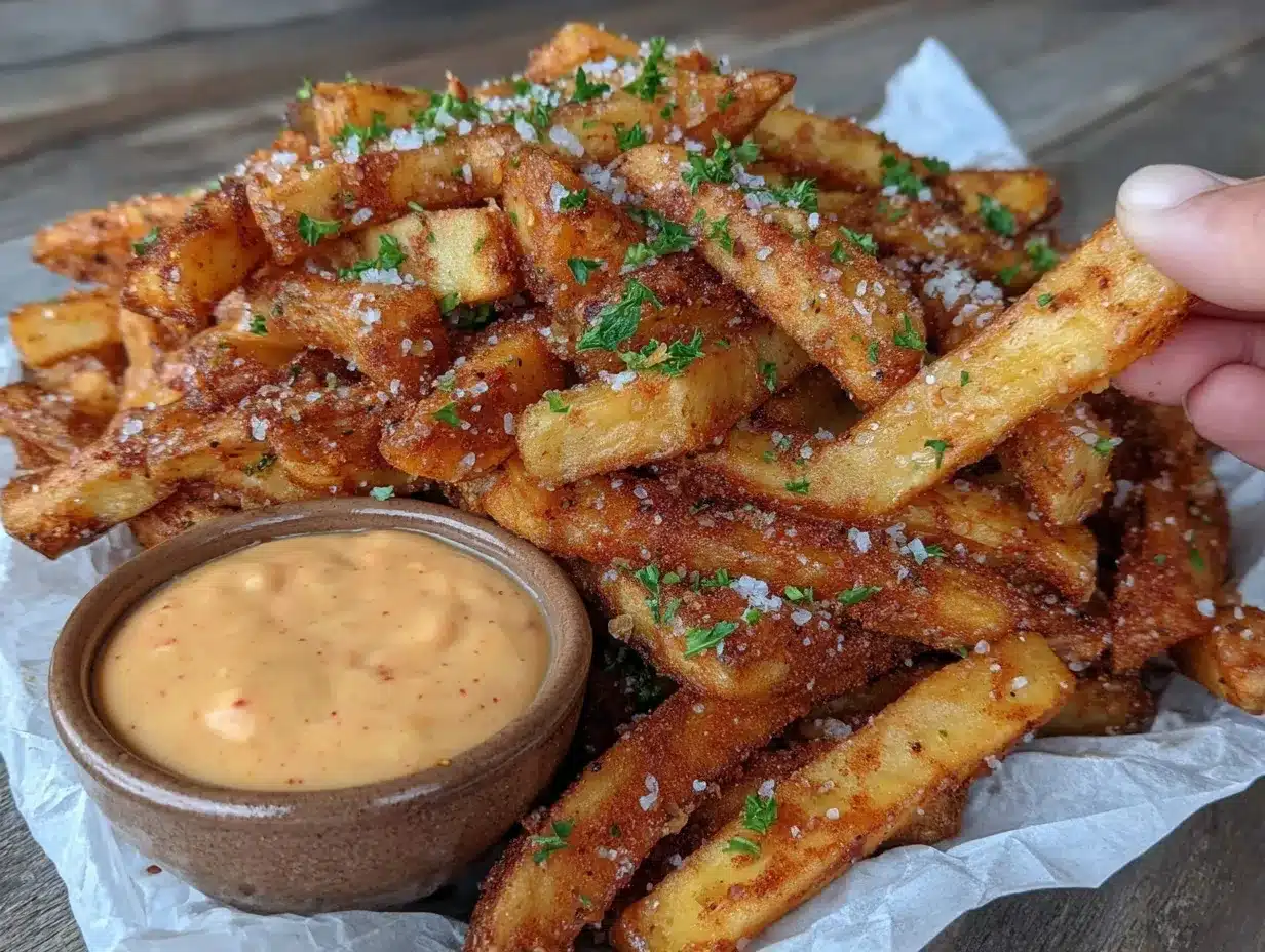 Cajun fries preparation steps