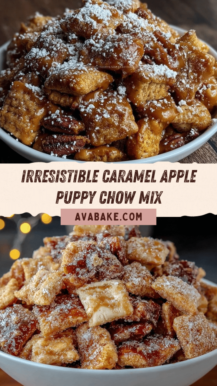 Caramel Apple Puppy Chow recipe