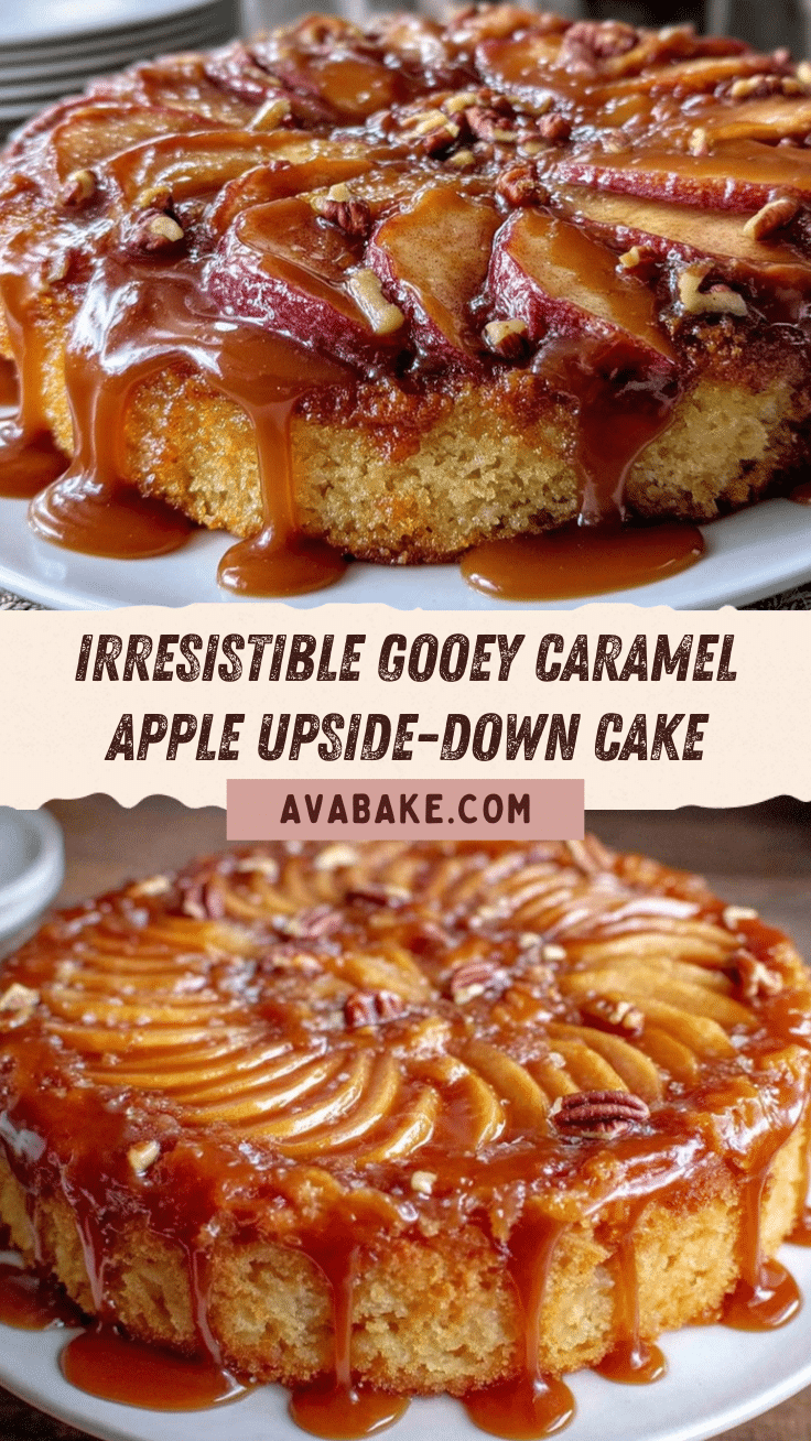caramel apple upside-down cake recipe