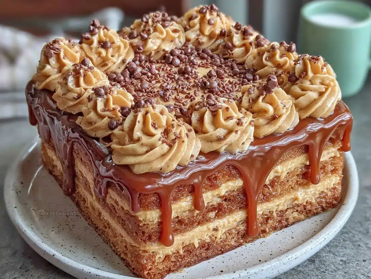 Caramel Coffee Buttercream Cake preparation steps