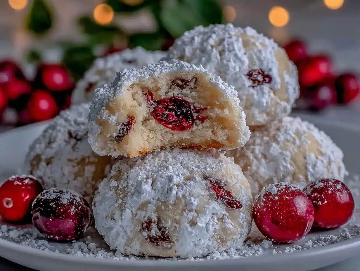 Cherry Snowball Cookies preparation steps