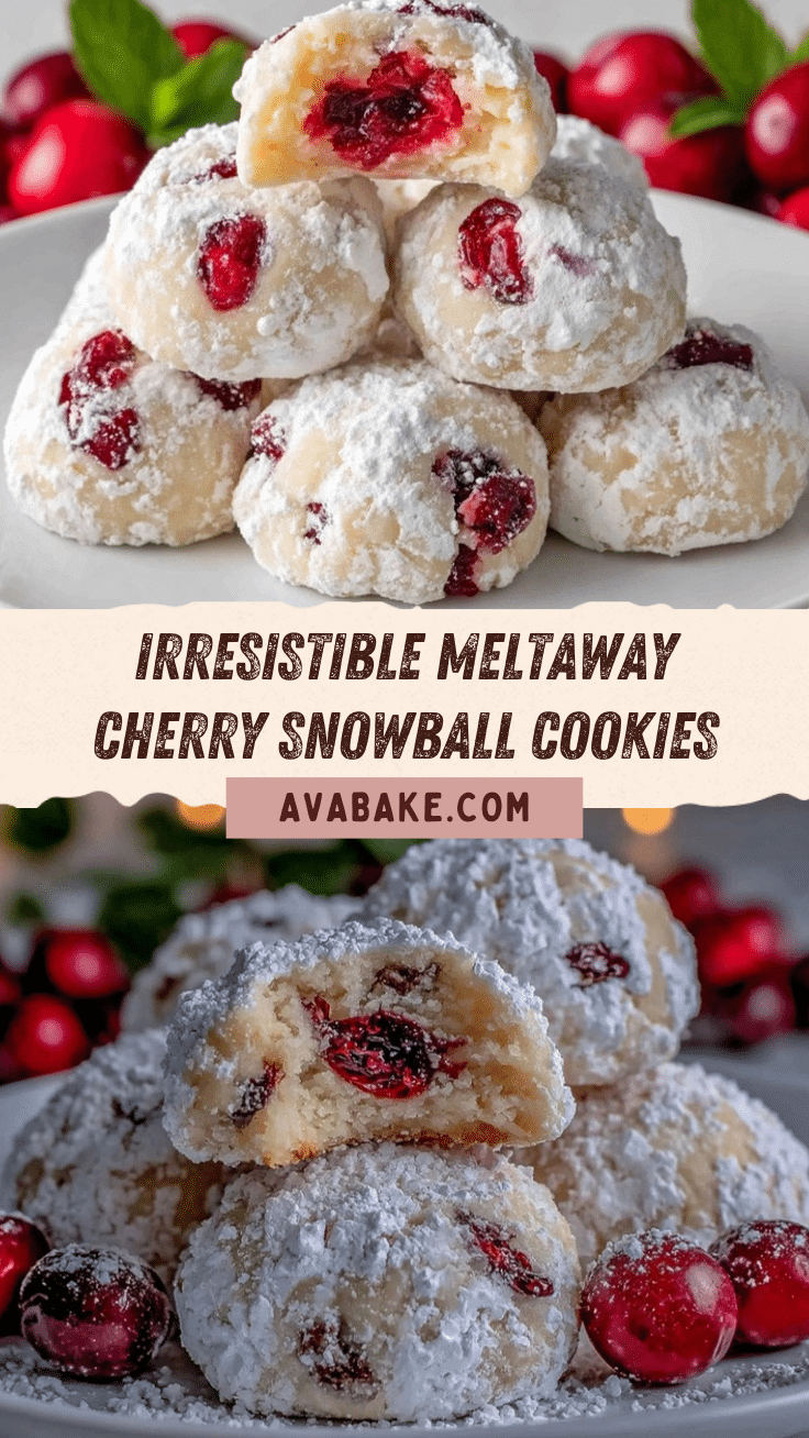 Cherry Snowball Cookies recipe