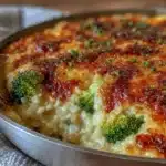 chickpea broccoli rice casserole - featured image