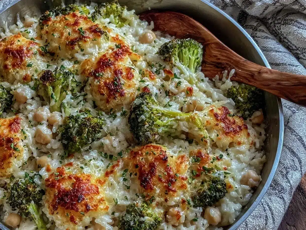 chickpea broccoli rice casserole preparation steps