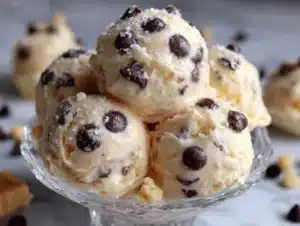 chocolate chip cookie dough frozen yogurt bites - featured image