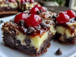 Chocolate Covered Cherry Magic Bars - featured image