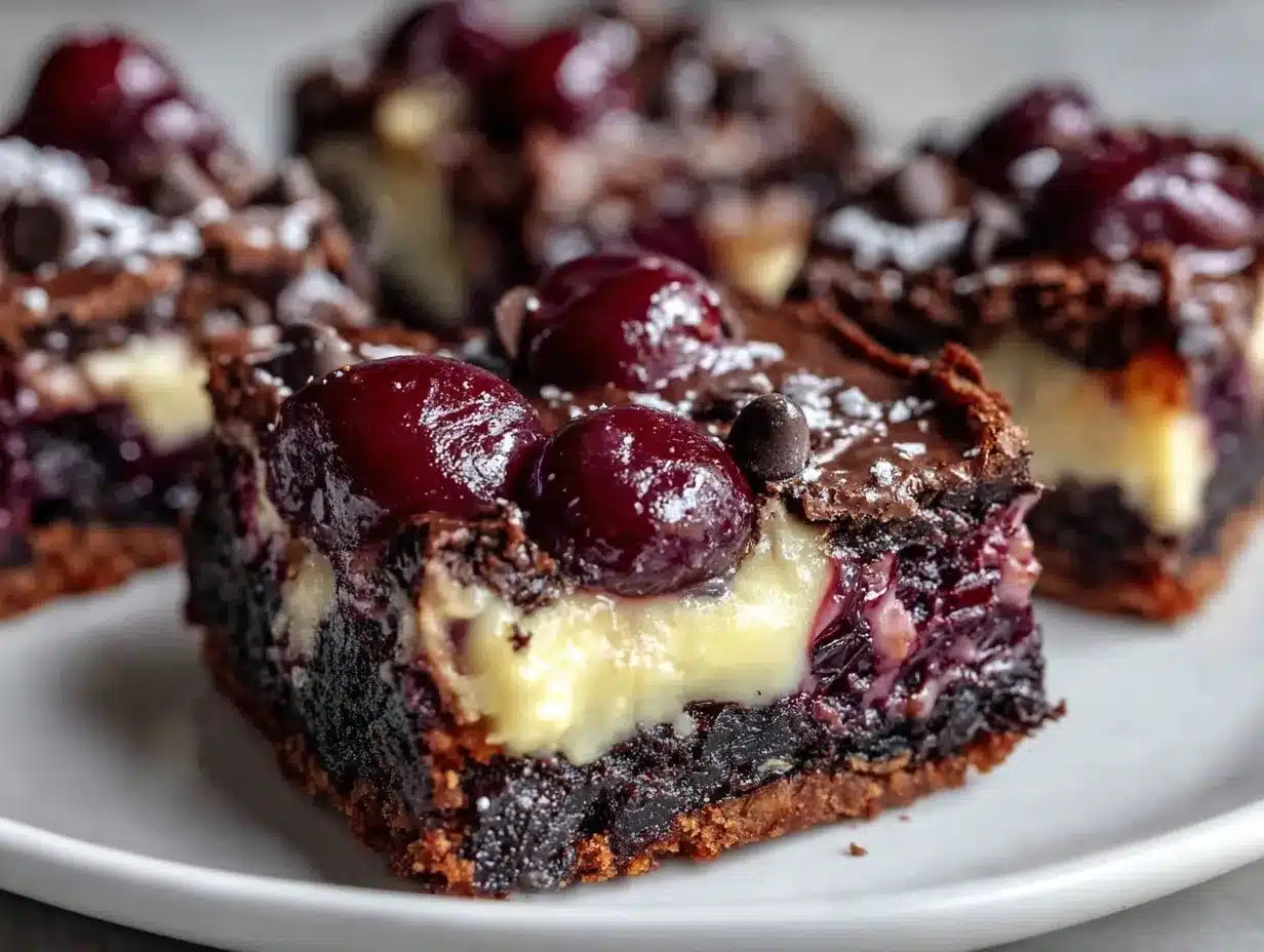 Chocolate Covered Cherry Magic Bars preparation steps