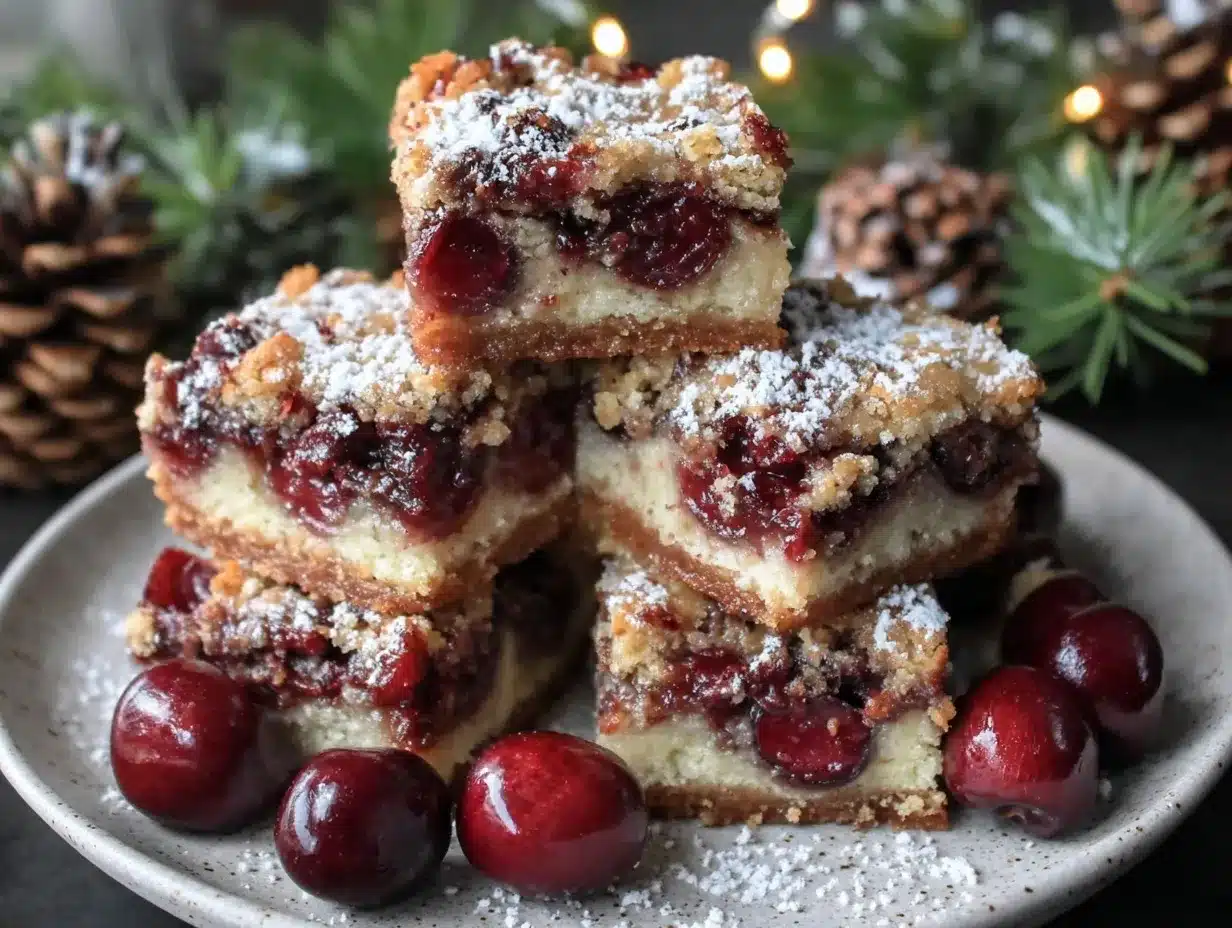 Christmas Cherry Bars preparation steps