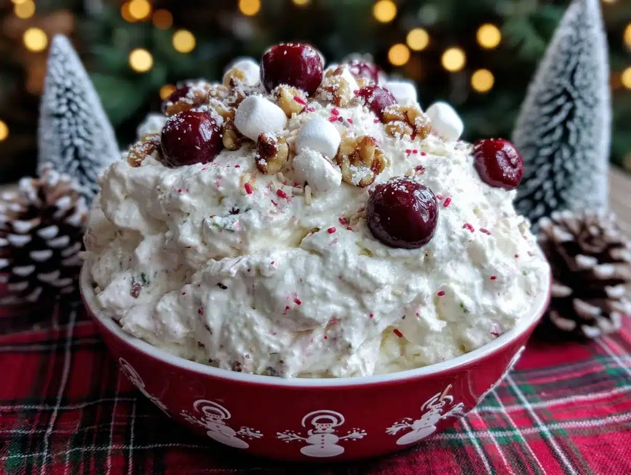 Christmas cherry fluff preparation steps