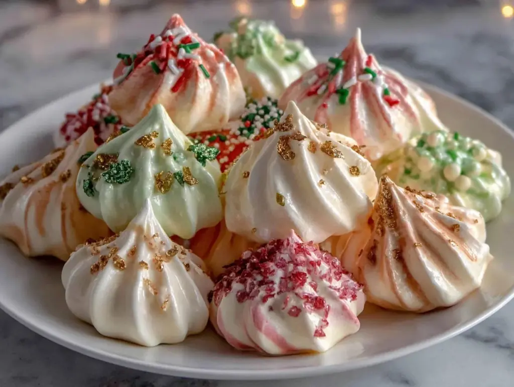 Christmas meringue cookies - featured image