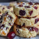 cranberry orange shortbread cookies - featured image