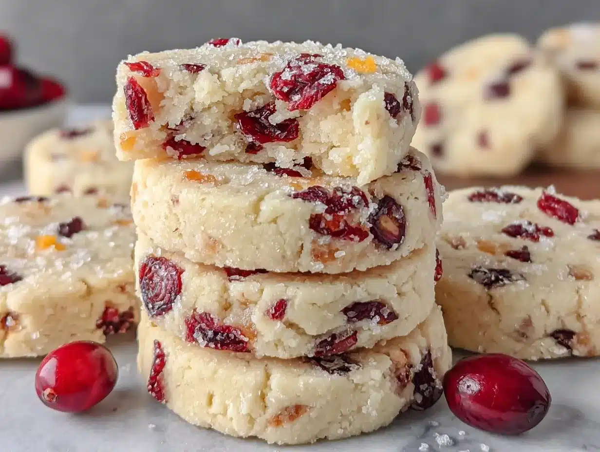 cranberry orange shortbread cookies preparation steps