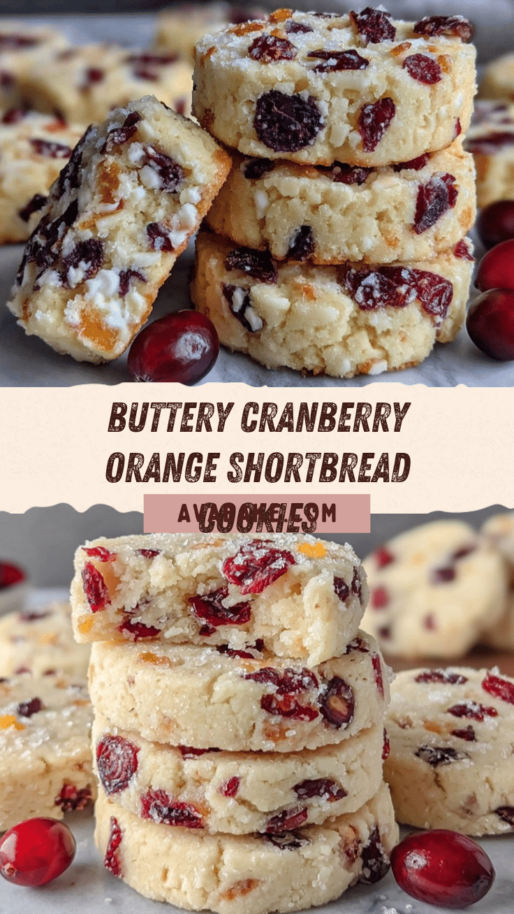 cranberry orange shortbread cookies recipe