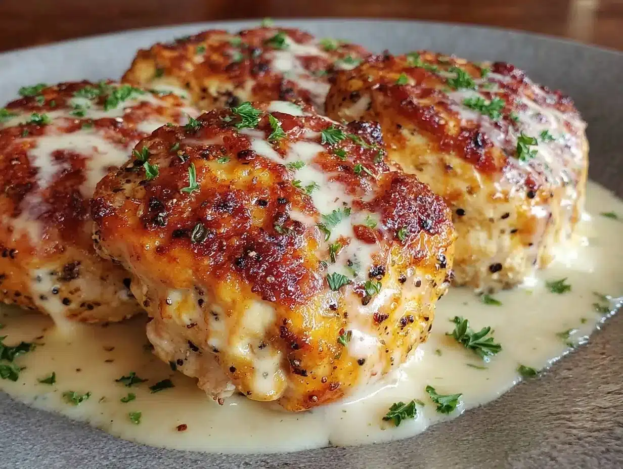 creamy baked Caesar chicken preparation steps