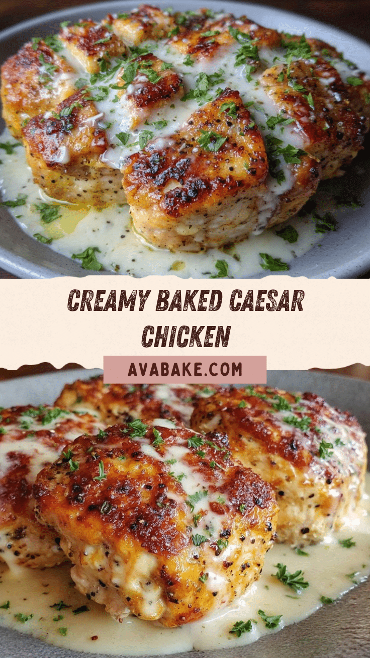 creamy baked Caesar chicken recipe